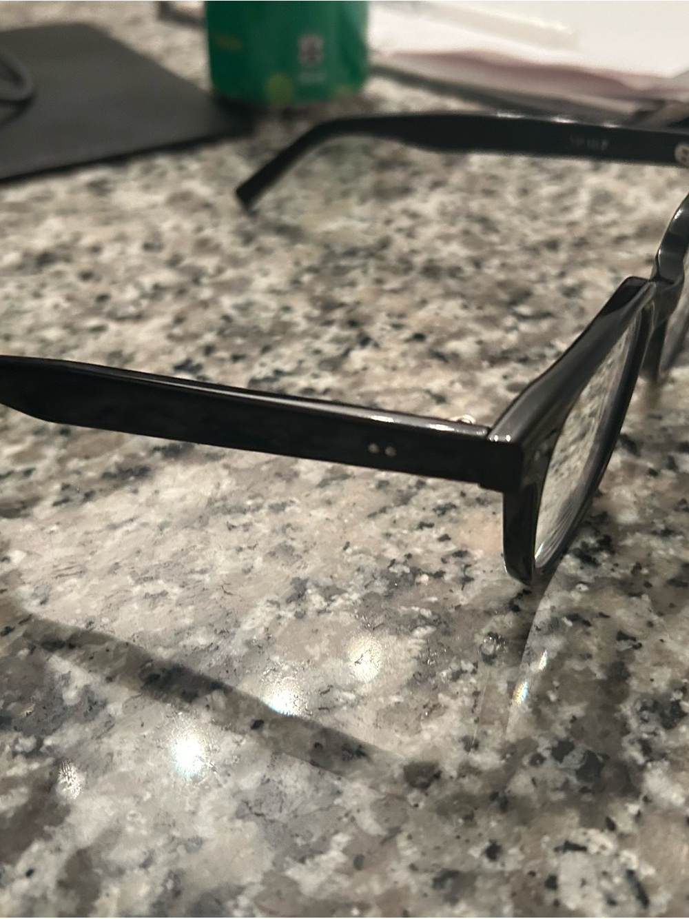 Maison Martin Margiela Black Clear Lens Rectangular Glasses
